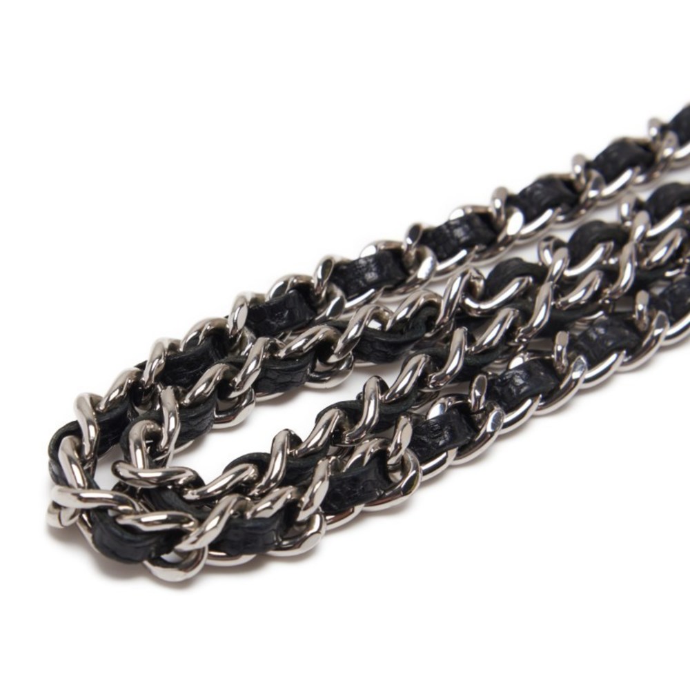 Chanel Matelasse Chain Wallet Silver Hardware Black - Picture 4 of 10